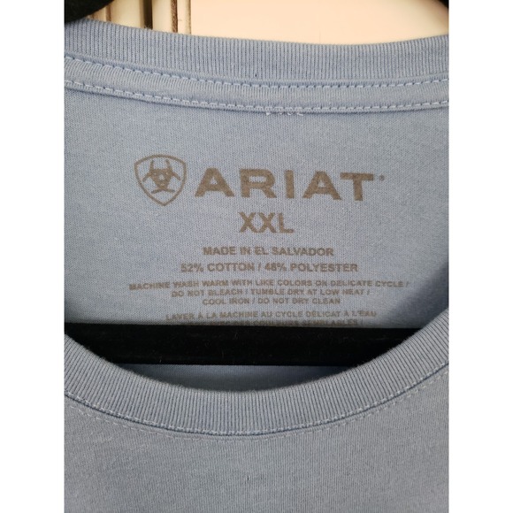 Women's Ariat American Flag Shirt 2xl  Paisley Blue Stars‎ And Stripes Patriotic - Picture 5 of 12